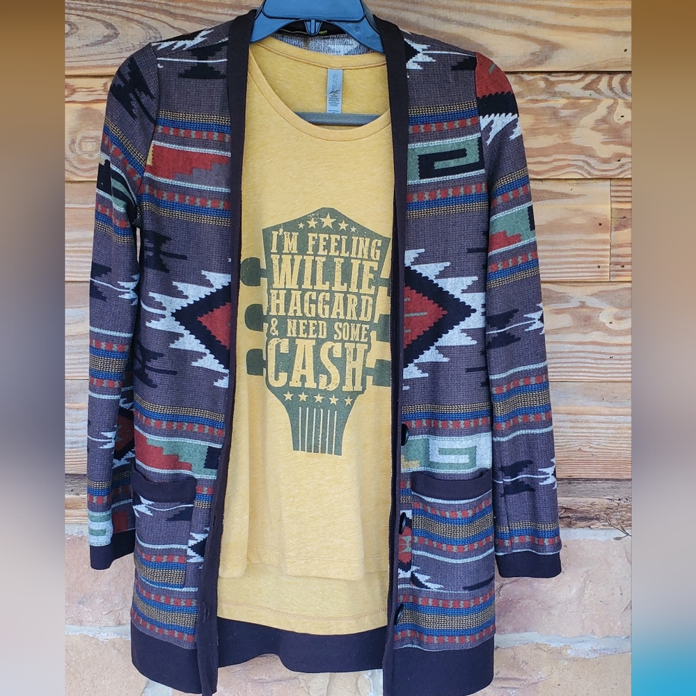Women's western aztec cardigan size xs